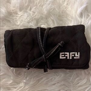 Effy Black Quilted Jewelry Bag